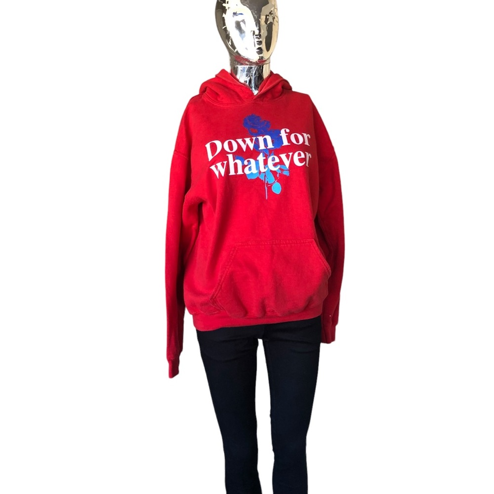 Red Down For Whatever Hoodie Large